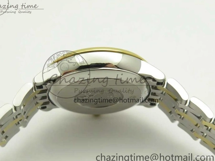 0523 Attractive De Ville Prestige Ladies 32.7mm SS MKF 1:1 Best Edition White Dial Roman Markers on SS YG Bracelet MIYOTA 7965